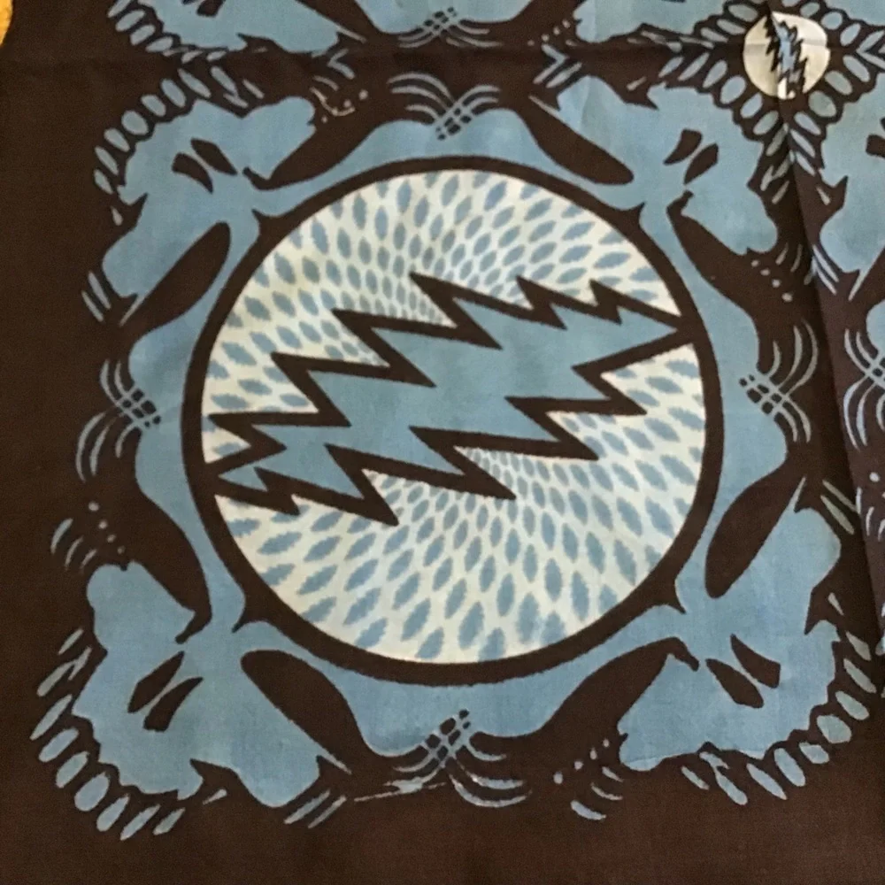 Grateful Dead bright blue steal your face bandana NWT